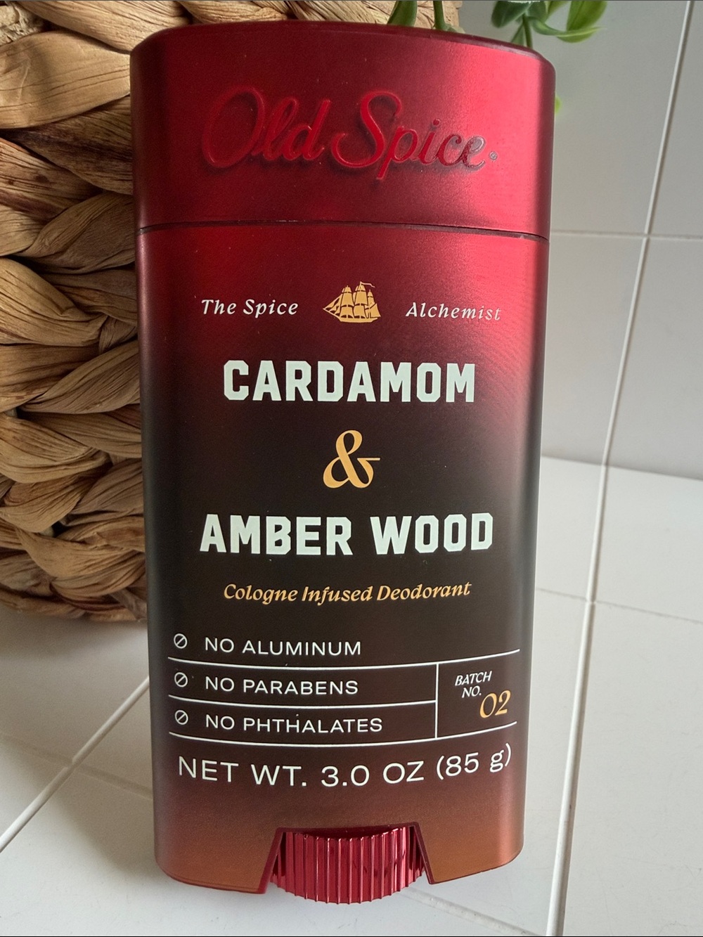 Old Spice Cardamom & Amber Wood Men's Deodorant Stick -